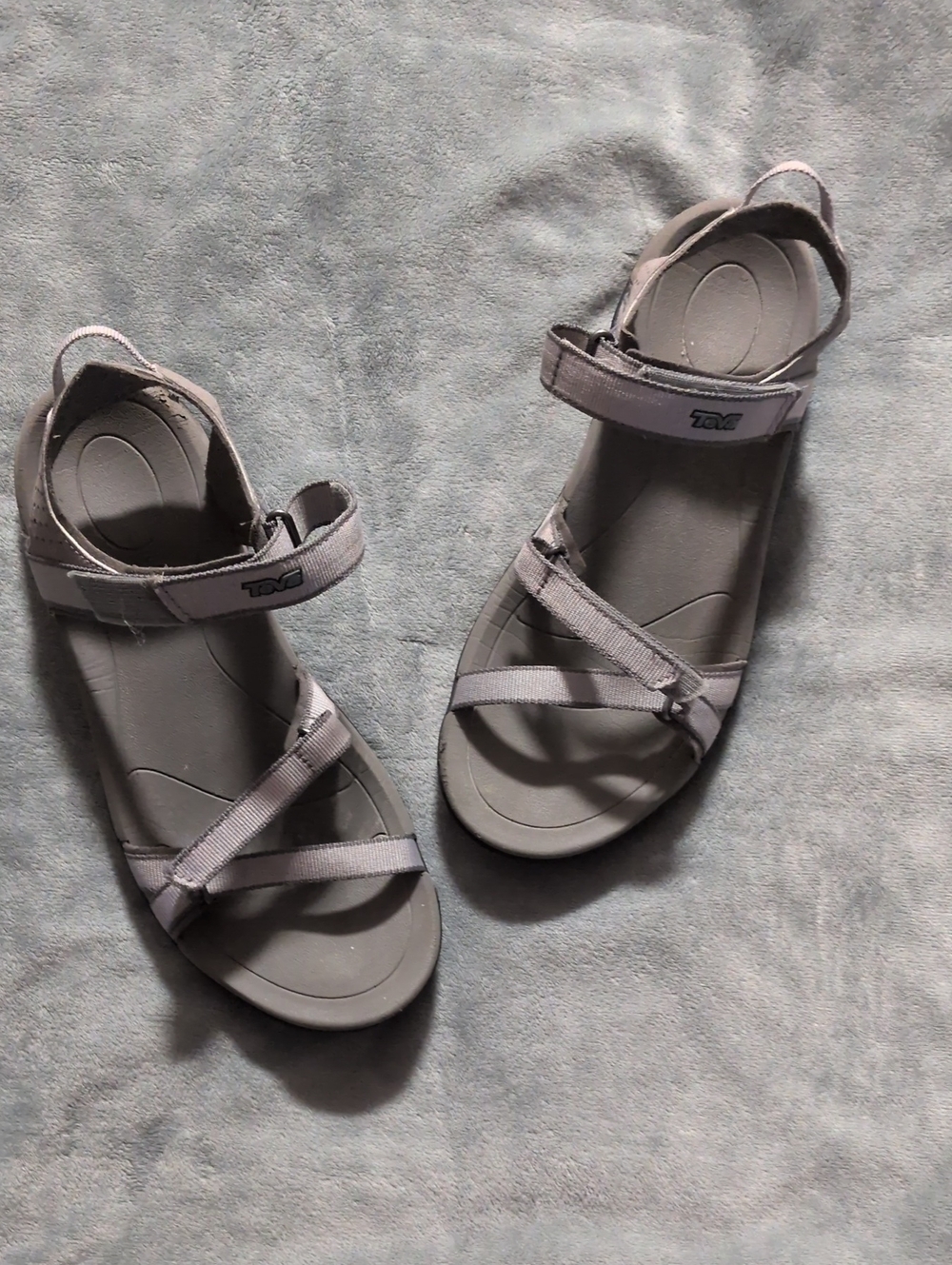 Teva Women's Light Gray Strappy Sandals